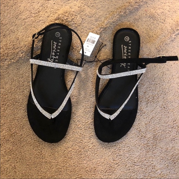 Streetwear society bling sandals. NWT size 10 - Picture 3 of 8
